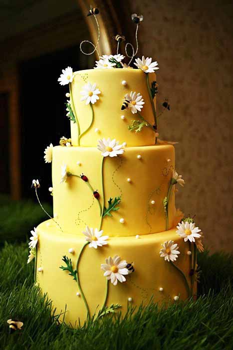 летний свадебный торт 